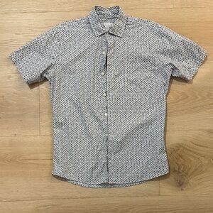 Peter Millar Navy and White Geometric Shirt